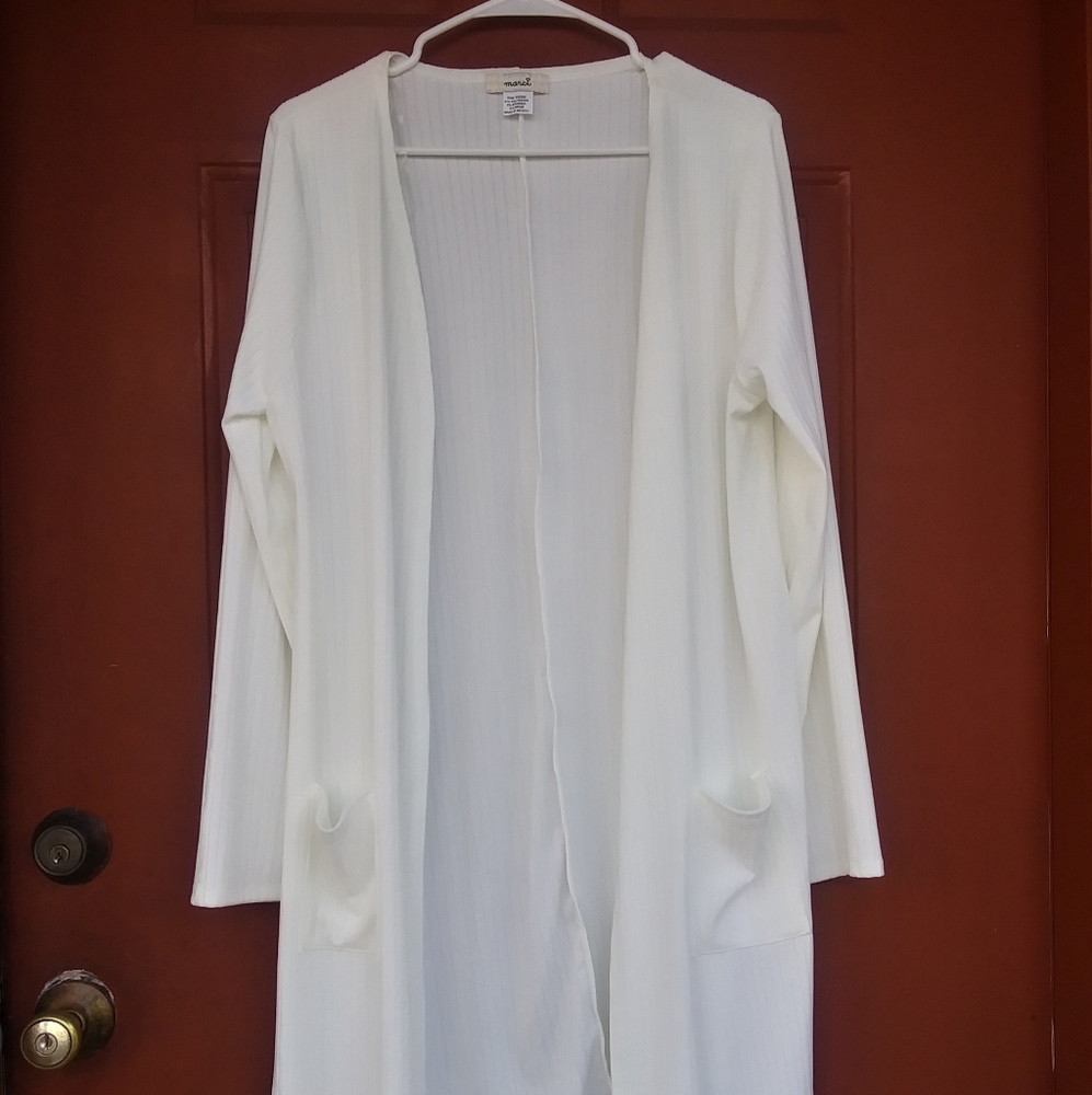 White cardigan